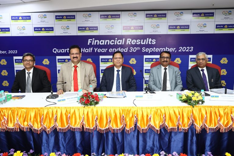 Indian Bank Financial Results for Quarter/Half Year ended 30th September 2023