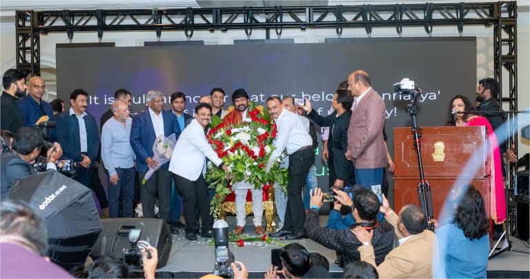 பத்ம விபூஷண் விருது பெற்ற நடிகர் சிரஞ்சீவிக்கு அமெரிக்காவில் பிரமாண்டமான பாராட்டு விழா!