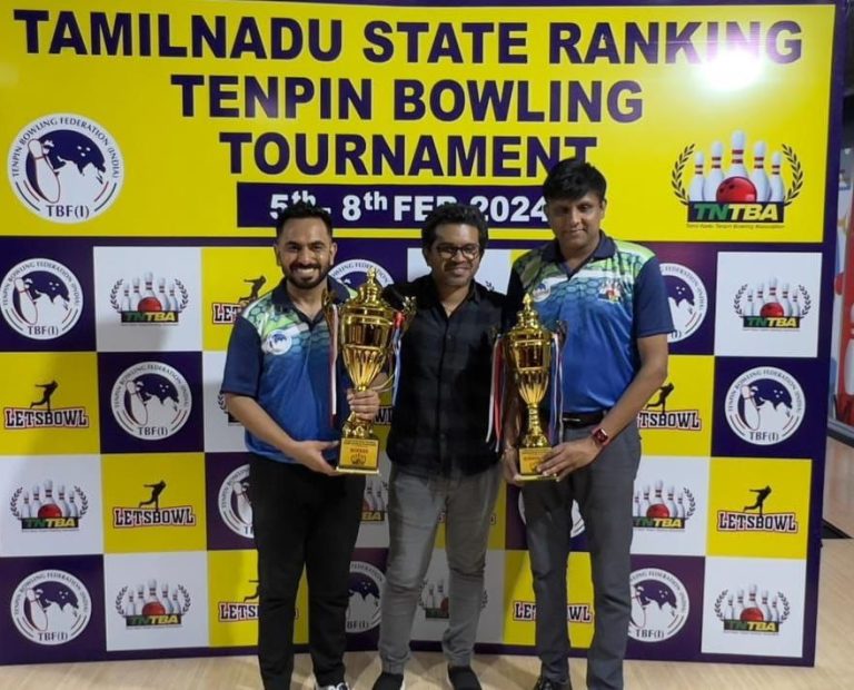 ‘டென்பின் பவுலிங்’ முதல் தமிழ்நாடு மாநில தரவரிசை போட்டியில் மகிபால் சிங்குக்கு சாம்பியன் பட்டம்! வெற்றியாளர்களுக்கு பரிசளித்து வாழ்த்திய பாடகர் நிகில் மேத்யூ.