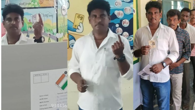 உங்கள் வாக்கினால் நல்லவர்கள் நாடாளுமன்றத்திற்கு செல்ல வாய்ப்புள்ளது! -வாக்களித்தபின் நடிகர் கோபி காந்தி பேட்டி 