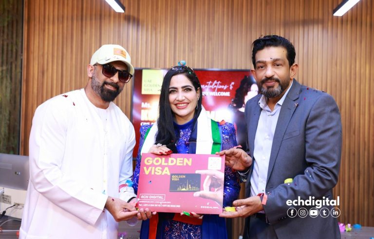 ஐக்கிய அரபு அமீரக அரசு கோமல் சர்மாவுக்கு கோல்டன் விசா வழங்கி கெளரவம்!