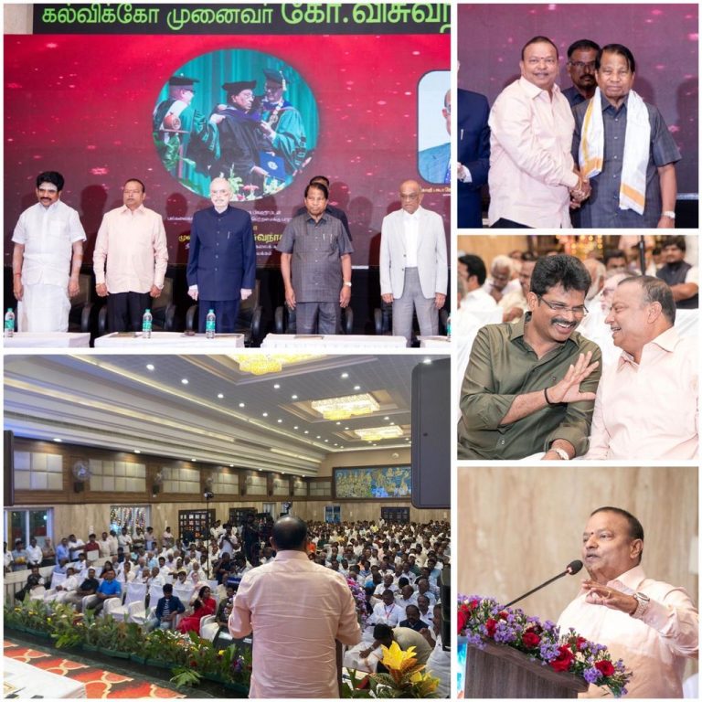 பிங்ஹாம்டன்  பல்கலைக்கழகத்தால் டாக்டர் பட்ட வழங்கி கெளரவிக்கப்பட்ட விஐடி வேந்தரின் பாராட்டு விழாவில் பங்கேற்ற வேல்ஸ் அதிபர் ஐசரி கணேஷ்!