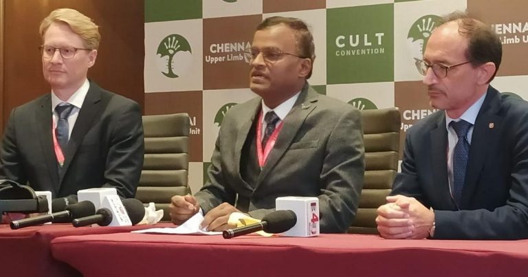Dr Ram Chidambaram, founder and director of Chennai Upper Limb Unit, launches revolutionary advances in shoulder replacement using ‘Modular glenoid system with VIP’ and Mixed Reality Navigation with HoloLens at CULTCON meeting in Chennai!