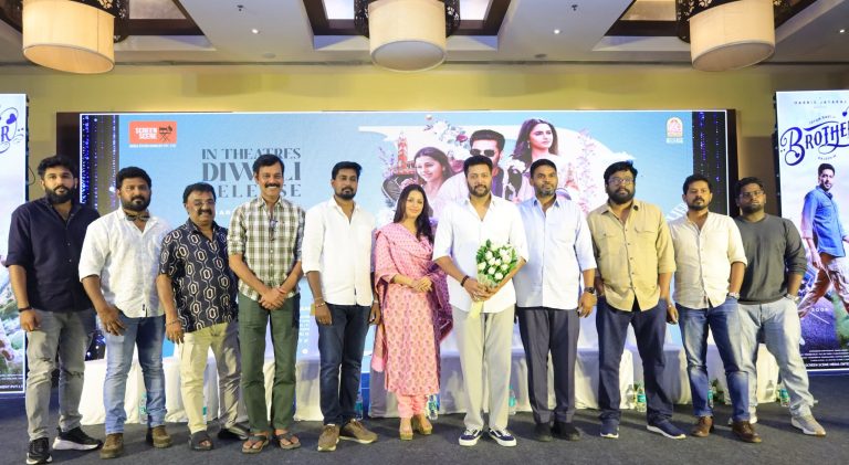 நகைச்சுவையாக நடிக்கும் வி டி வி கணேஷ் இந்த படத்தில் உணர்வுப்பூர்வமாகவும் நடித்திருக்கிறார்! -‘பிரதர்’ படத்தின் பிரஸ் மீட்டில் ஜெயம் ரவி