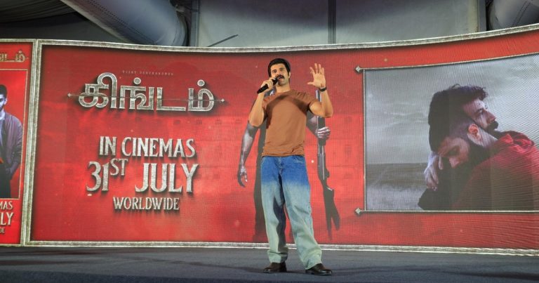 தலையில் இருந்து மொத்த முடியையும் வழித்து எடுத்தேன்! -‘கிங்டம்’ பட நிகழ்வில் நடிகர் விஜய் தேவராகொண்டா  