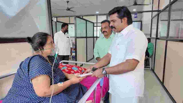 ஆதரவற்ற நடிகை காதல் மல்லேஸ்வரியைச் சந்தித்து உதவினார் நடிகர் தக்‌ஷன் விஜய்!